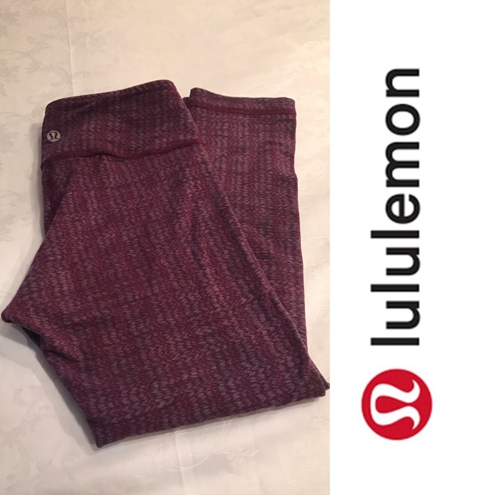 Lululemon Cropped Leggings Rare Plaid Print